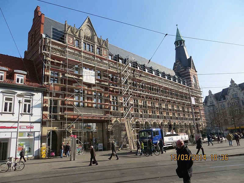Sanierung der ehemaligen Hauptpost am Anger im Erfurter Zentrum