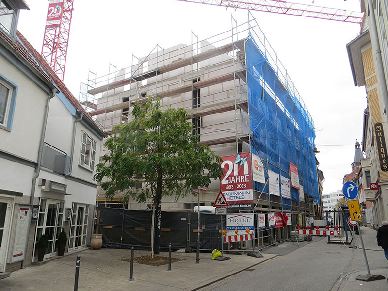 Neubau Bachmann Hotel in Erfurt, Ecke Futterstraße-Meienbergstraße