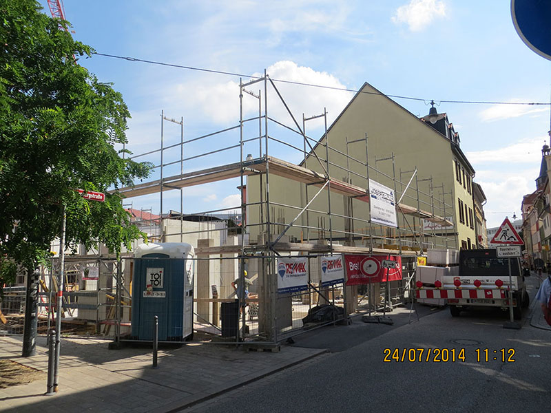 Neubau Bachmann Hotel in Erfurt, Ecke Futterstraße-Meienbergstraße